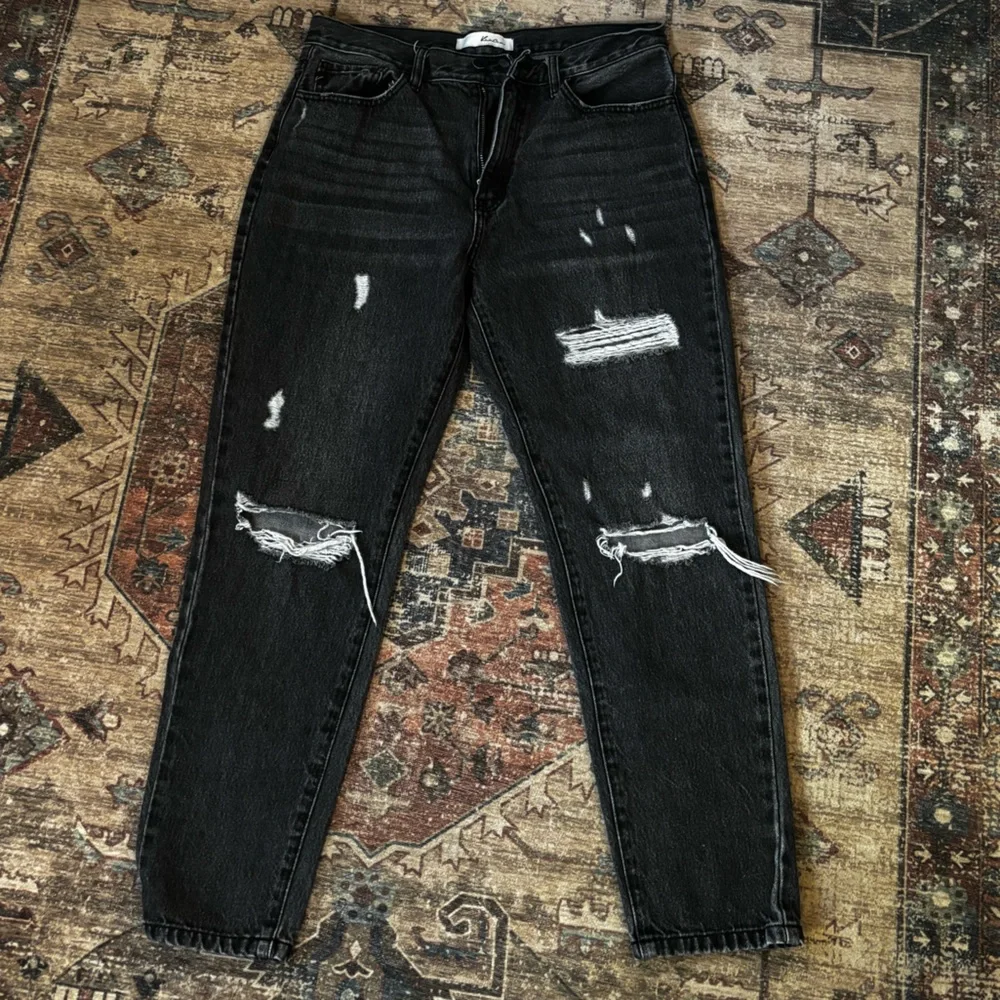 KanCan Estilo Distressed Skinny High Rise Black Jeans - Picture 2 of 7